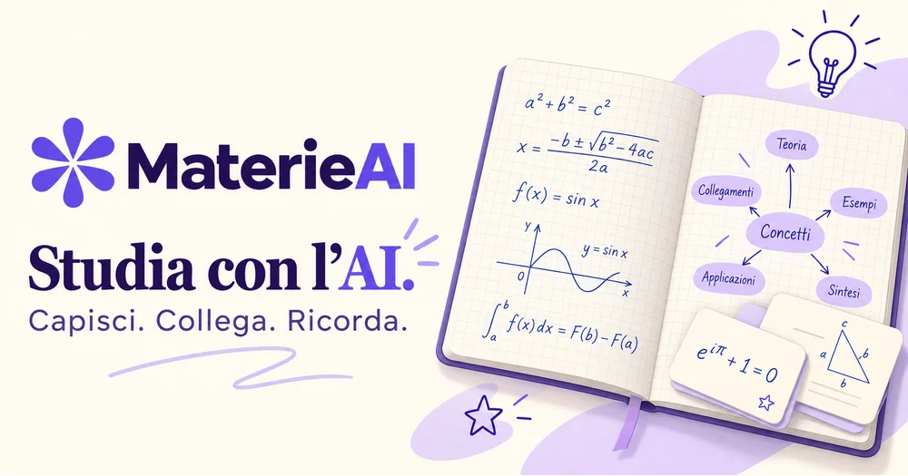 MaterieAI: un quaderno di matematica e una mappa per collegare le idee
